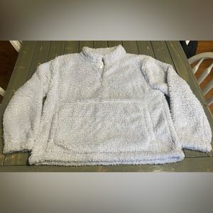 Brand New Light Blue Soft Fleece Over the Head Sweatshirt Large